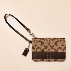 Coach canvas wristlet